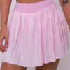 Saia Club Plissada Rosa Blush