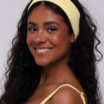 Faixa De Cabelo Bordada Amarelo Butter