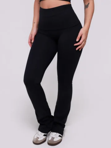 Calça Flare Fold Preto