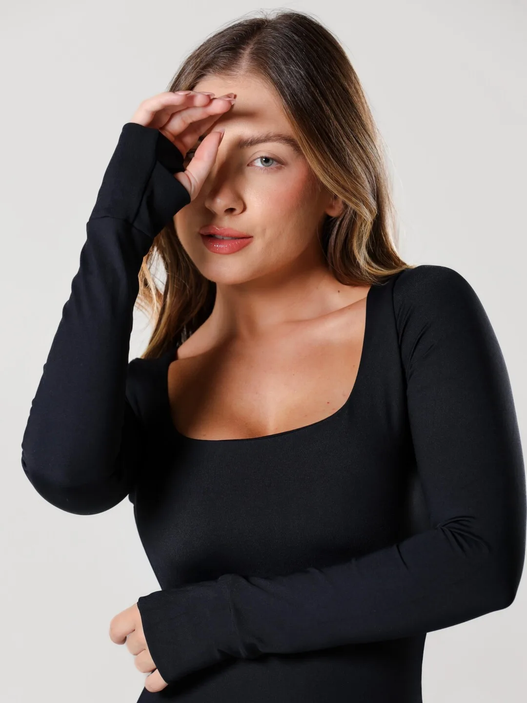 Macaquinho New Match Manga Longa Preto - Imagem 3