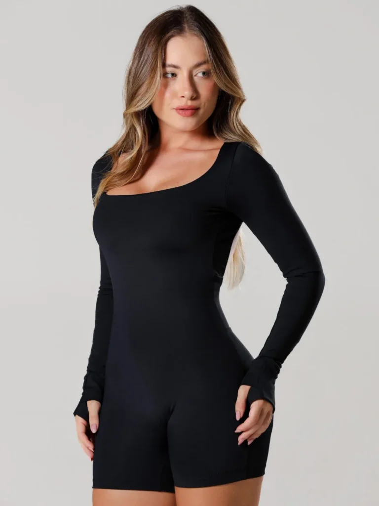 Macaquinho New Match Manga Longa Preto