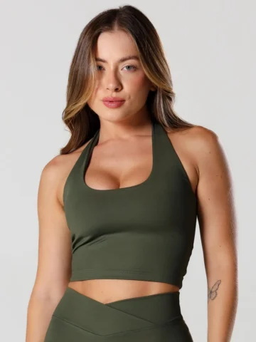 Top Wonder Frente Única  Verde Militar