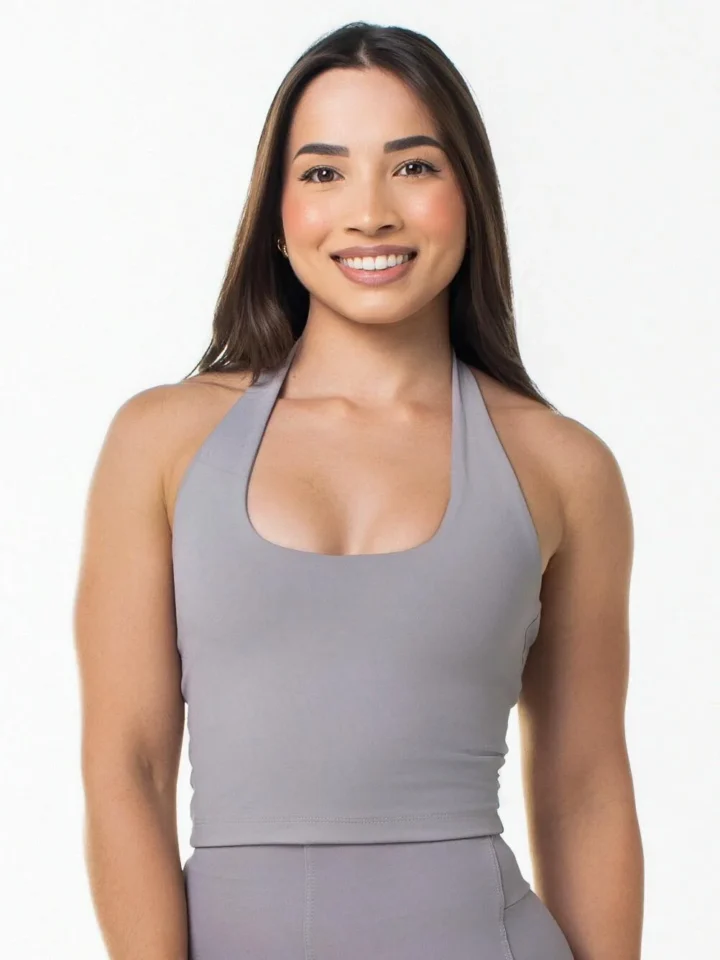 Top Wonder Frente Única Cinza