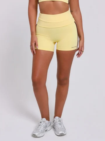 Short Fold Duo Amarelo Com Espresso