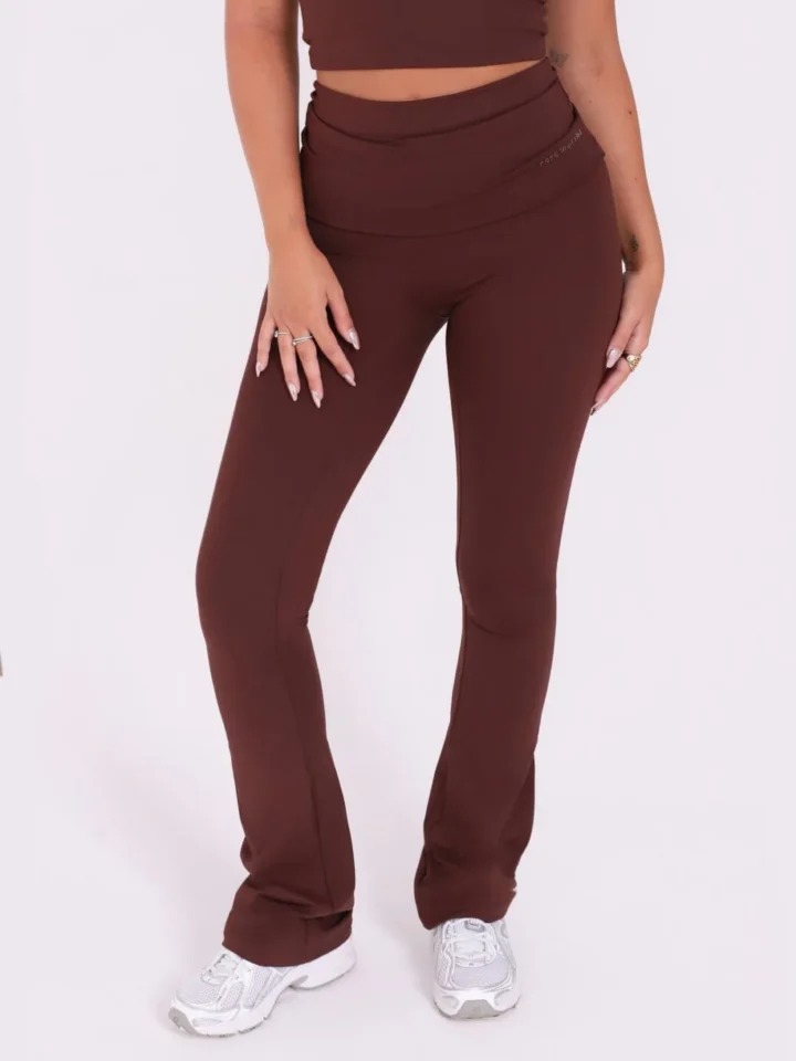 Calça Flare Fold Espresso