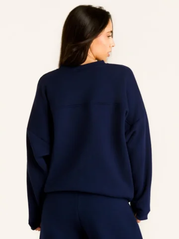 Alternative view of Moletom Sport Oversize Azul Marinho