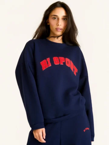 Moletom Sport Oversize Azul Marinho