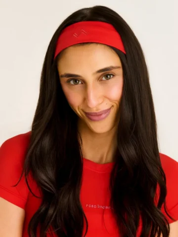 Faixa De Cabelo Bordada Red Sunset