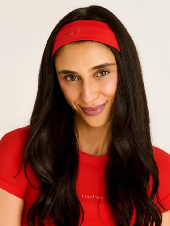 Faixa De Cabelo Bordada Red Sunset