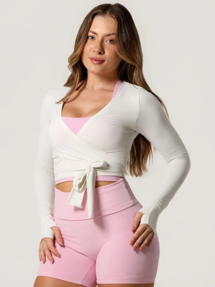 Cropped Long Sleeve Off White