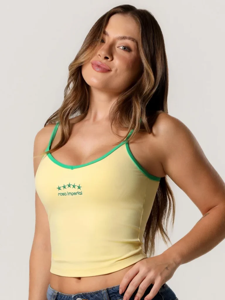 Regata Form Amarelo Com Verde