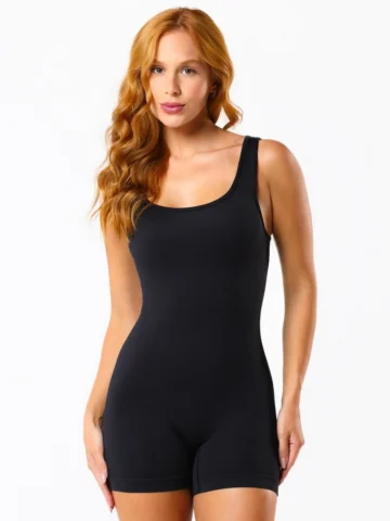 Macaquinho Seamless Slim  Preto