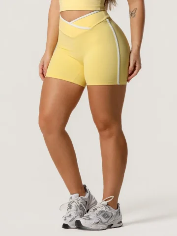 Short Contrast Amarelo Com Off