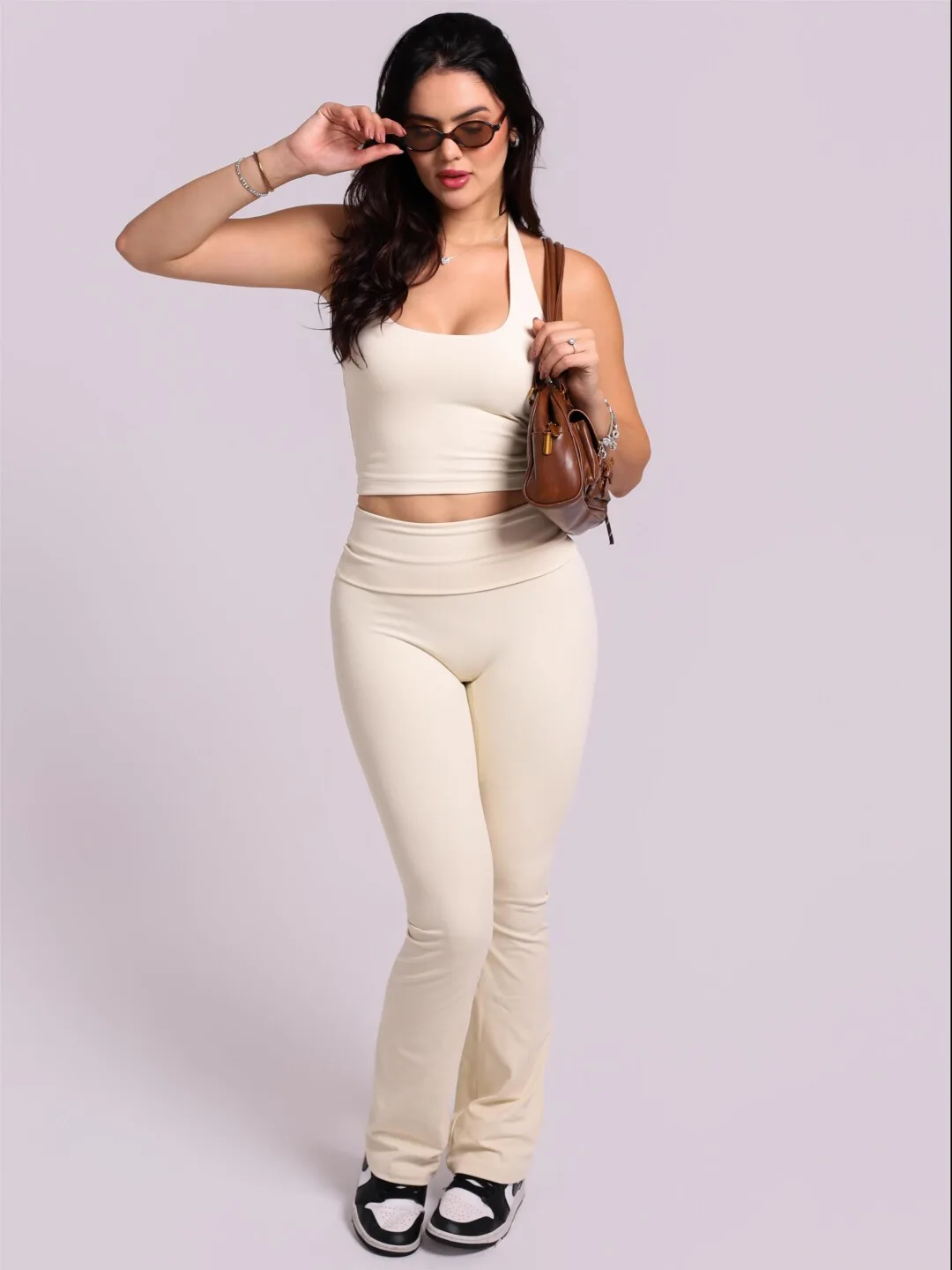 Calça Flare Fold Baunilha - Imagem 5