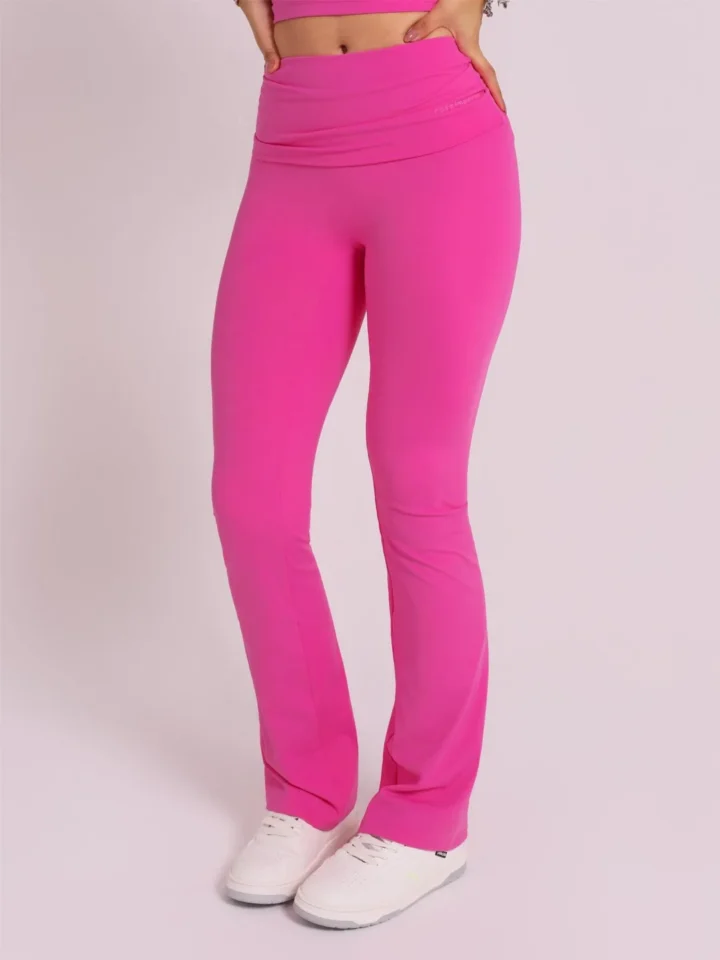 Calça Flare Fold Milk Shake
