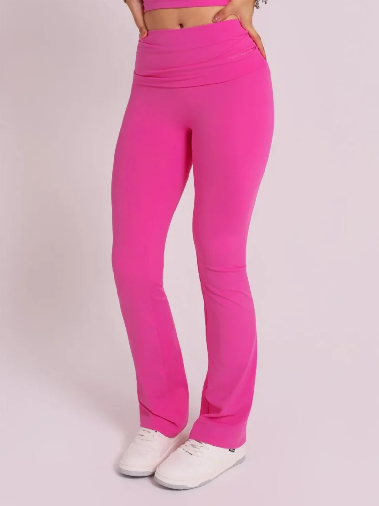 Calça Flare Fold Milk Shake