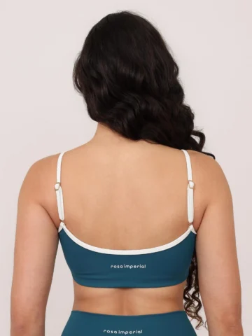 Alternative view of Top Contrast Azul Deep Com Off