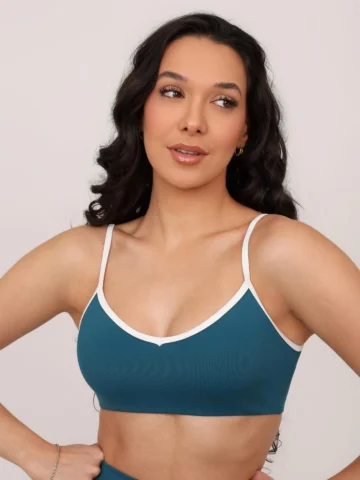 Top Contrast Azul Deep Com Off