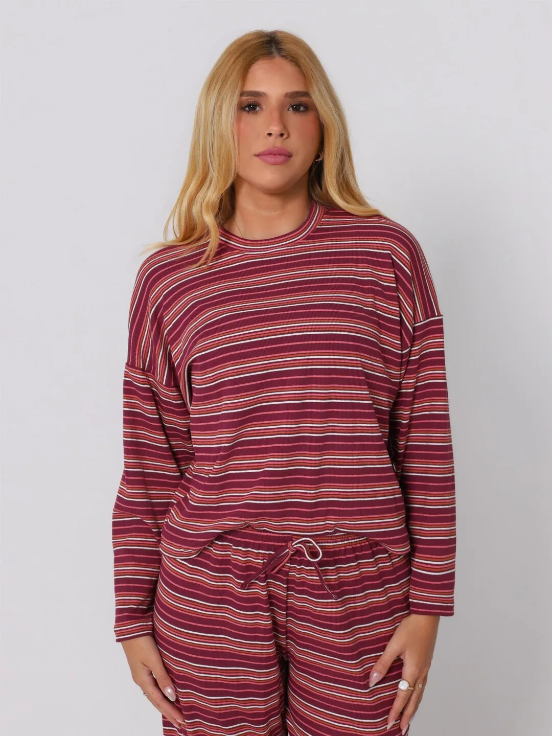 Blusa Manga Longa Comfort Listrado