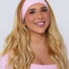 Faixa De Cabelo Bordada Rosa Blush