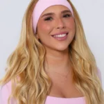 Faixa De Cabelo Bordada Rosa Blush
