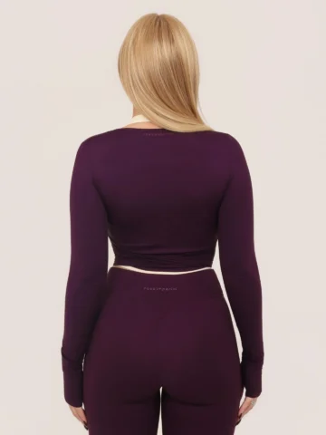 Alternative view of Cropped Long Sleeve Wine