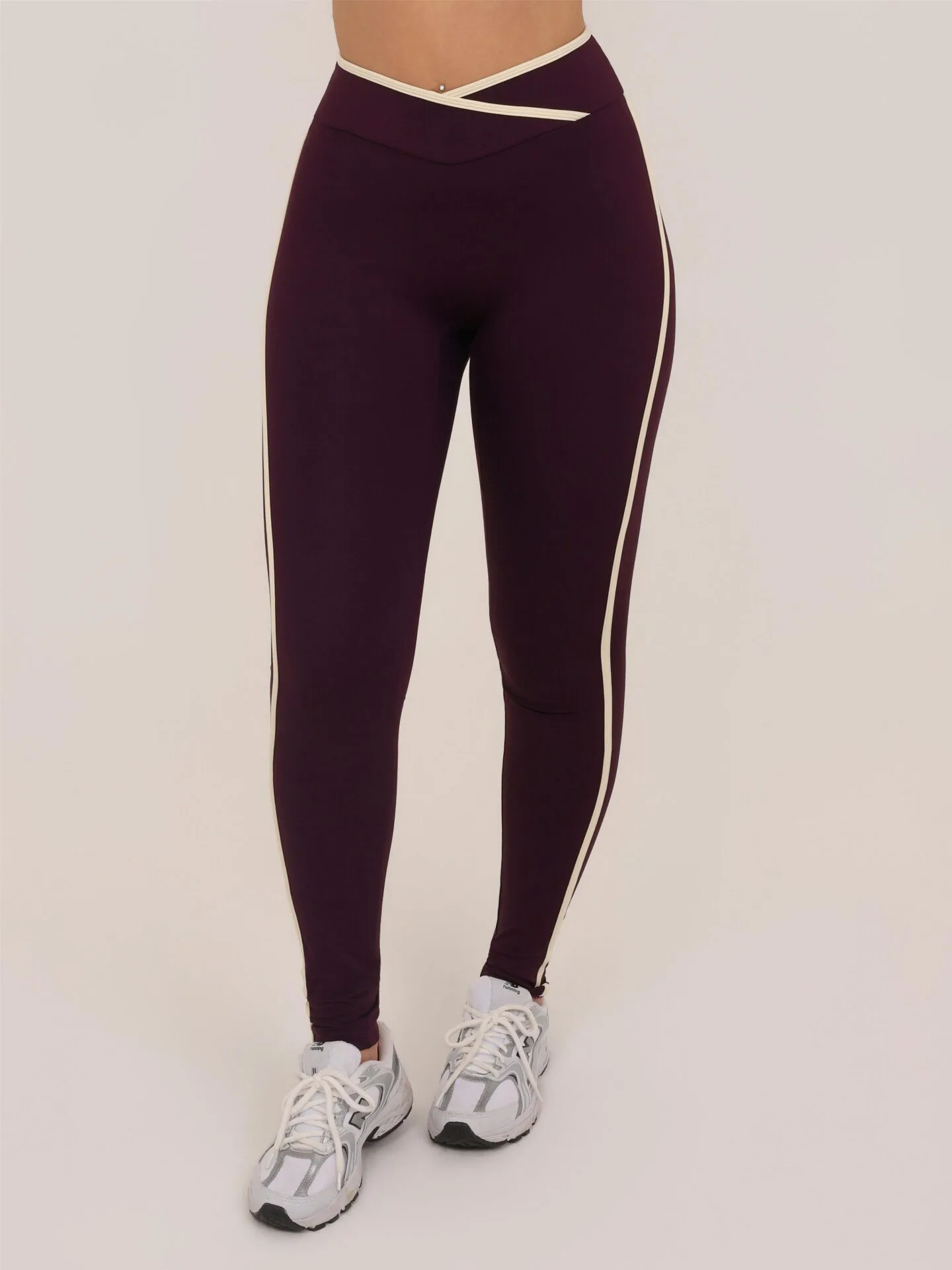 Legging Contrast Wine Com Baunilha