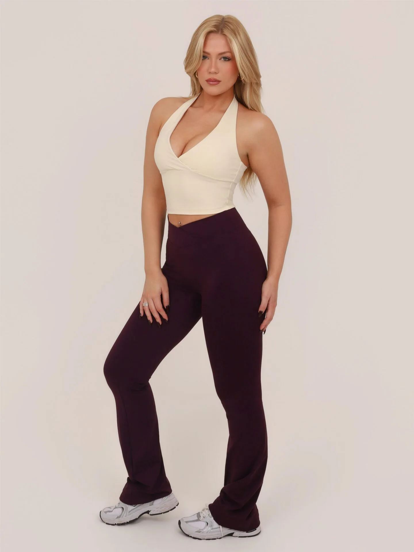 Calça Flare New Flex Wine - Imagem 4