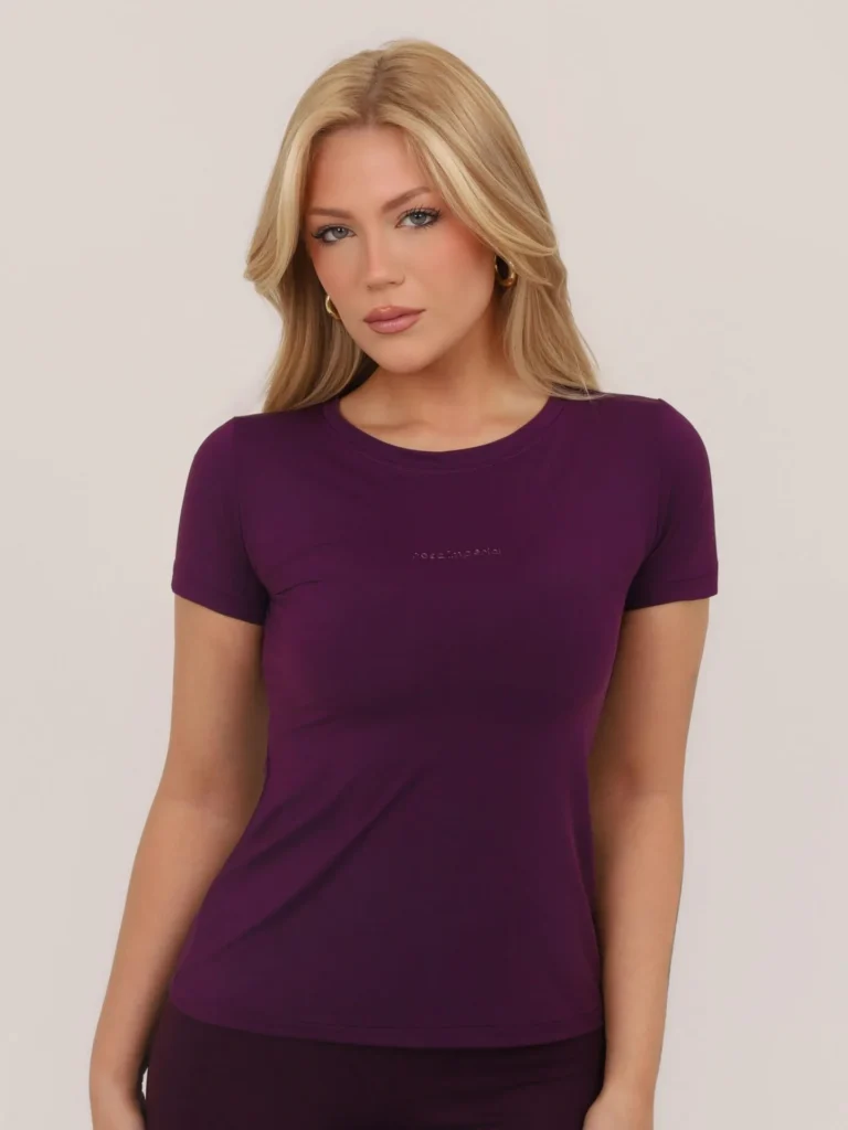 T-Shirt  Basic Alongada Dry Wine